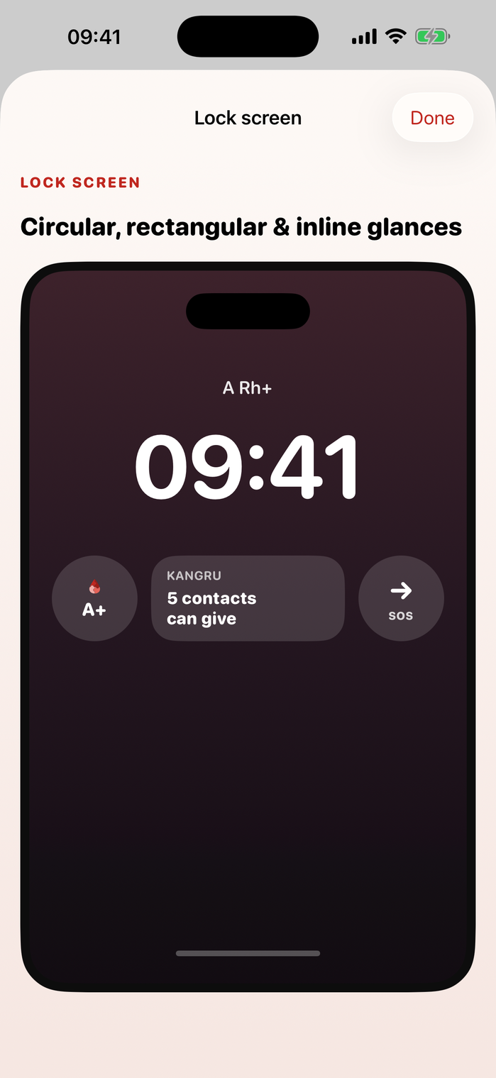Lock screen widgets