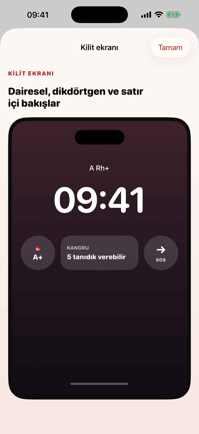 Kilit ekranı widget'ları